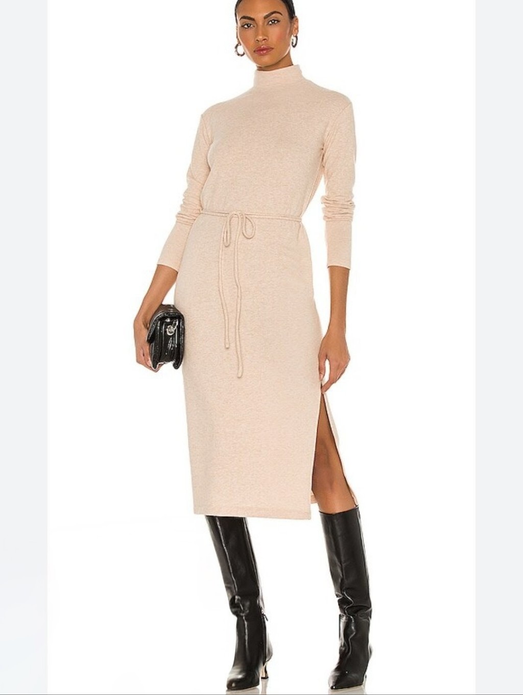 Nwt Vince | $445 Turtleneck Cashmere-Blend Midi Dress